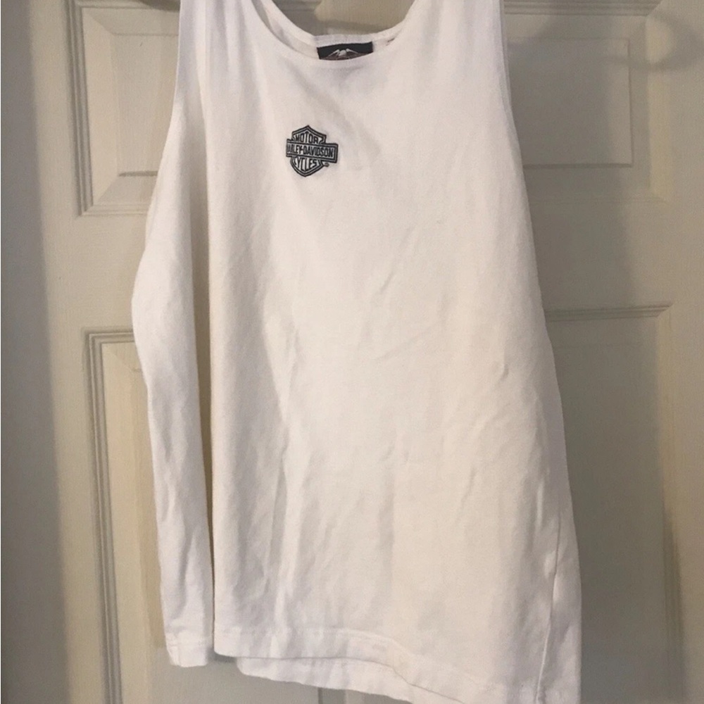 Womens Harley Davidson White Tank Top Size Large
